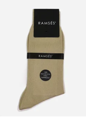 Calcetín Ramsés Hilo Escocia camel beige