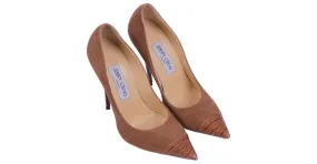 JIMMY CHOO Camel Suede Heels EU 36.5